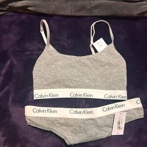 Calvin Klein Gray Bra with Panty